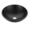 Anzzi Amalfi Round Glass Vessel Bathroom Sink with Matte Black Finish LS-AZ905MB - alternate 1